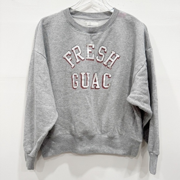 American Eagle Fresh Guac Grey Sweatshirt Large - Picture 1 of 8